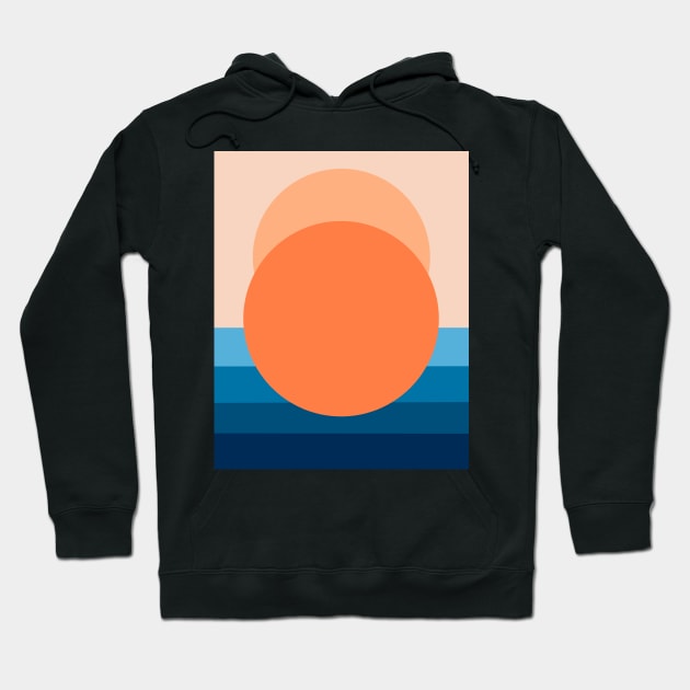 Minimal Sunset #5 - Abstract Art Print Hoodie by ALICIABOCK